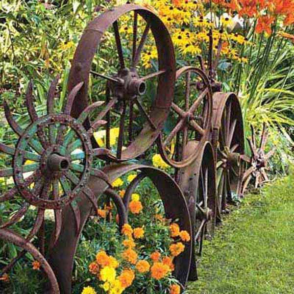 Buy Handmade Metal Sculpture Garden Decor Metalwork Flower Yard Art