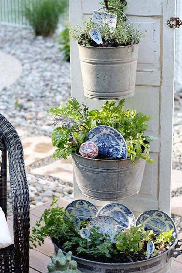 Repurposed Galvanized Containers Gardening Home