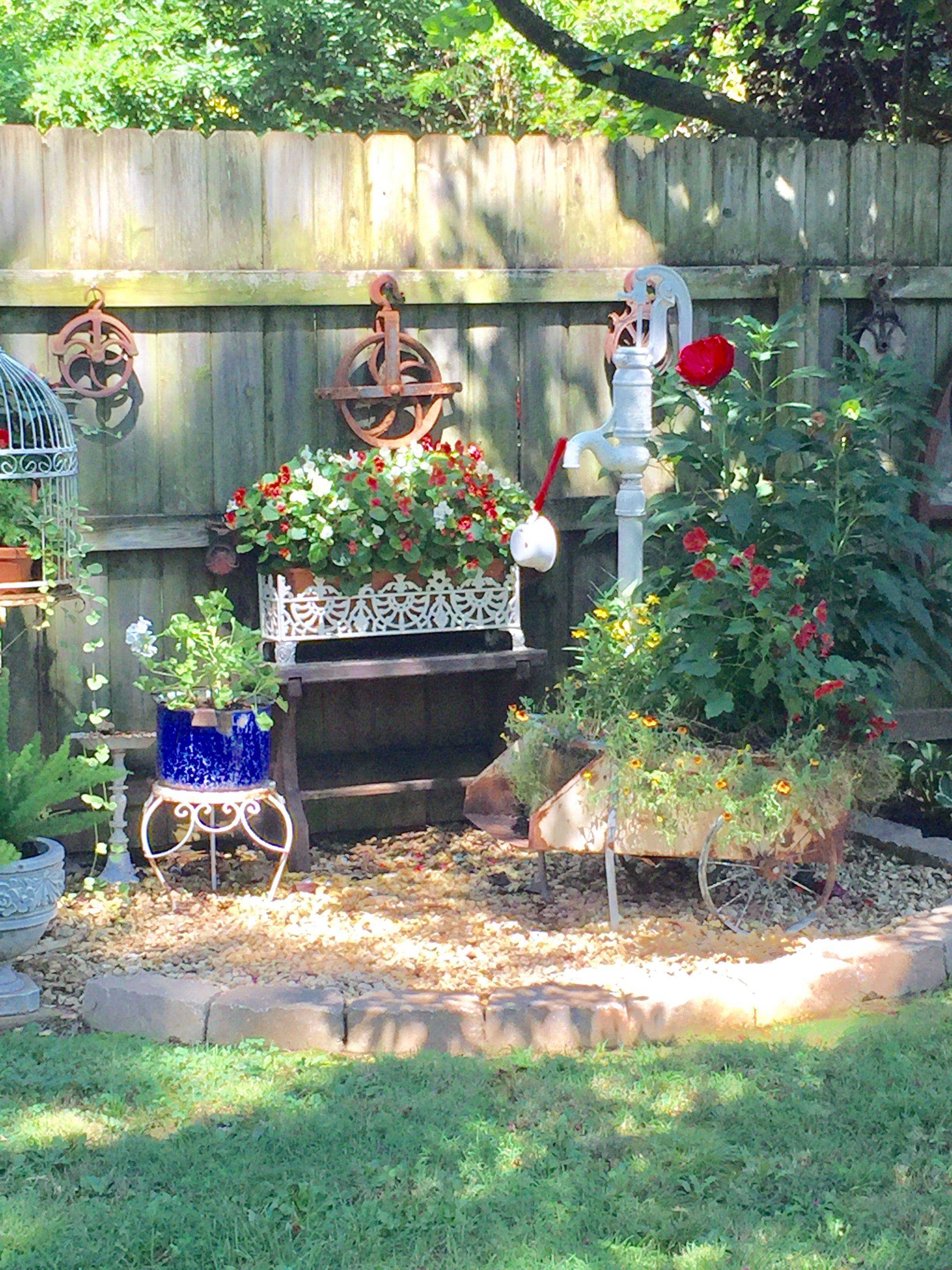 Junk Backyard Fence Decor