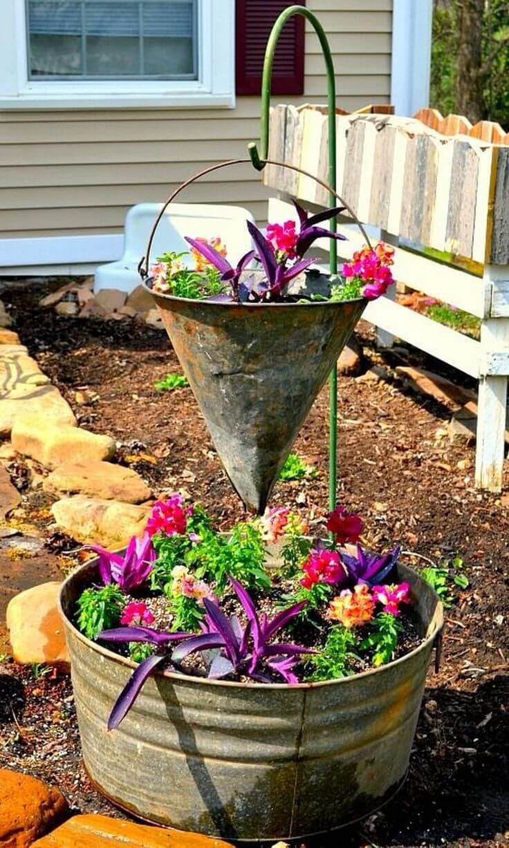 Vintage Furniture Planter Upcycling Ideas Balcony Decoration