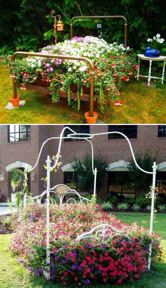 Most Brilliant Garden Junk Repurposed Ideas