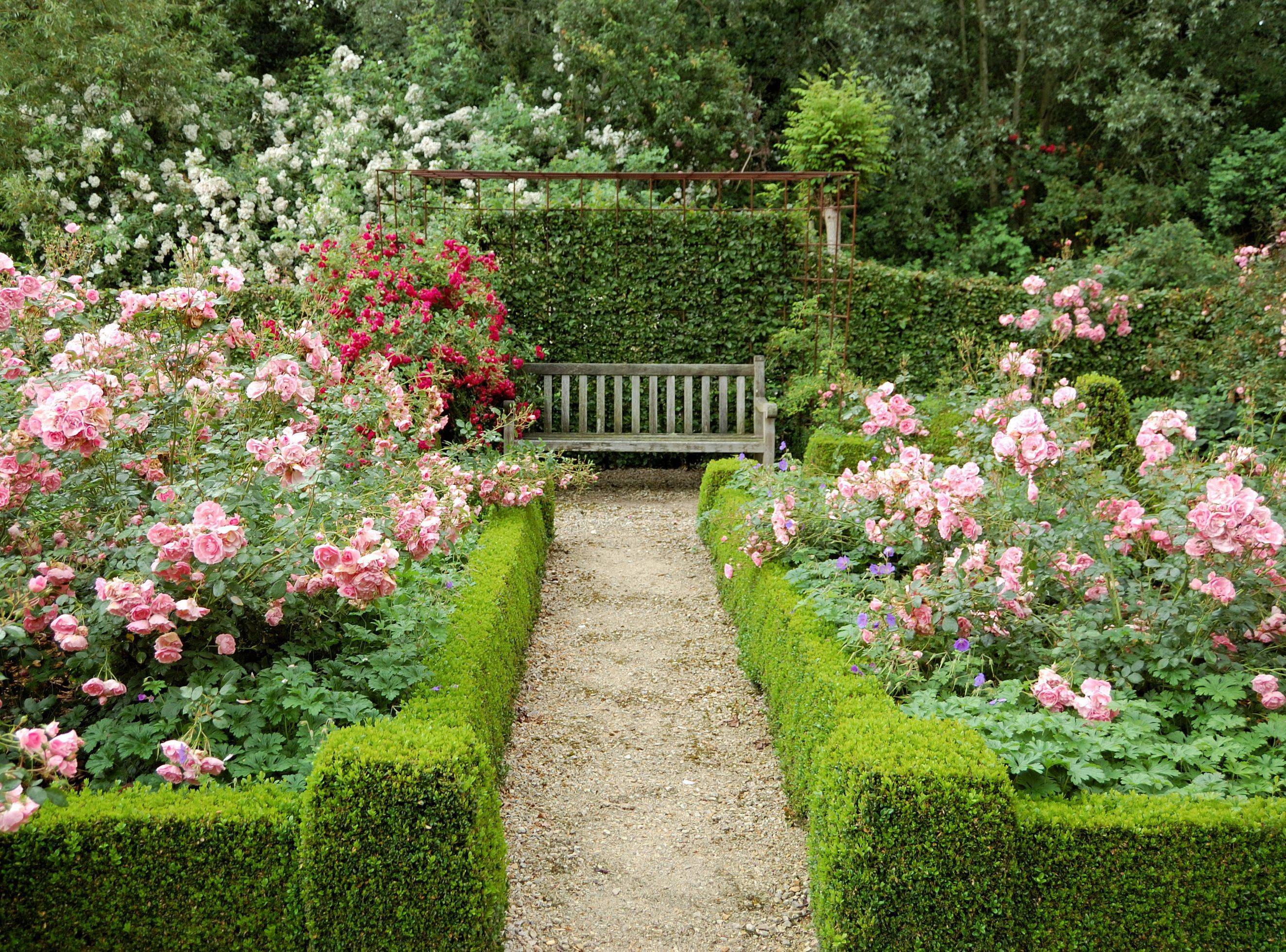 Sloped Site Rose Garden Design