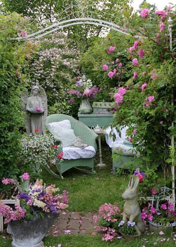 Adorable Shabby Chic Garden Decoration Ideas