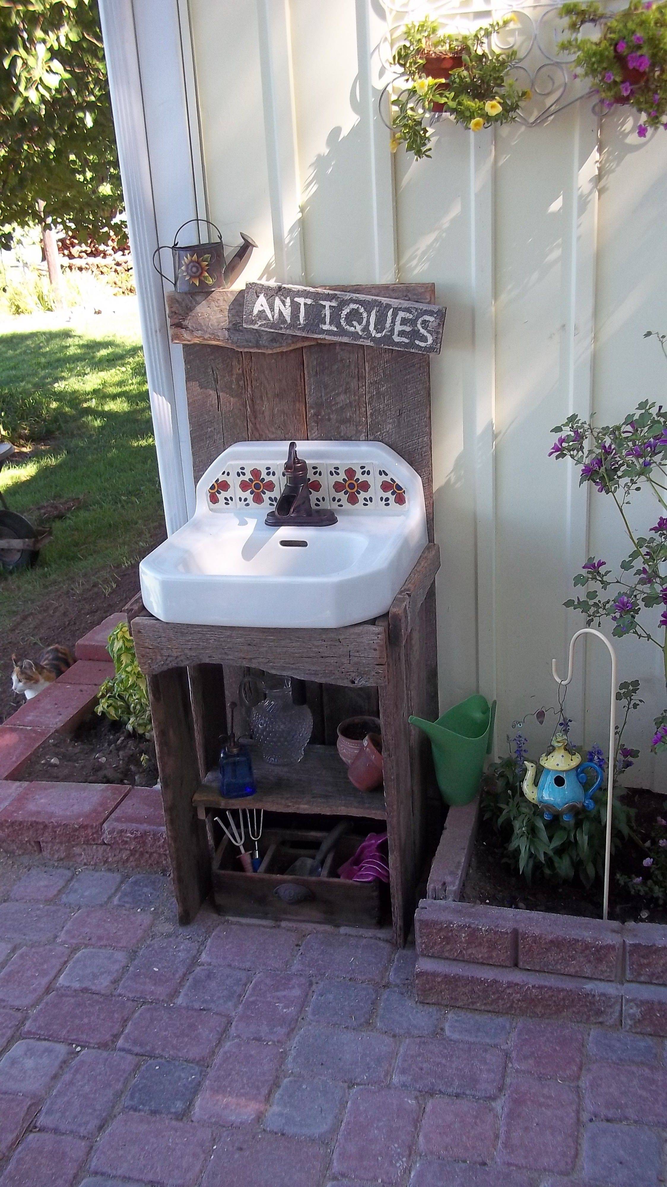 Repurposed Outdoor Sinks