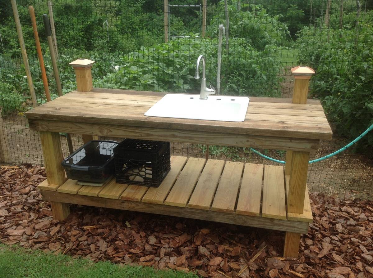 Bench Cedar Potting Table