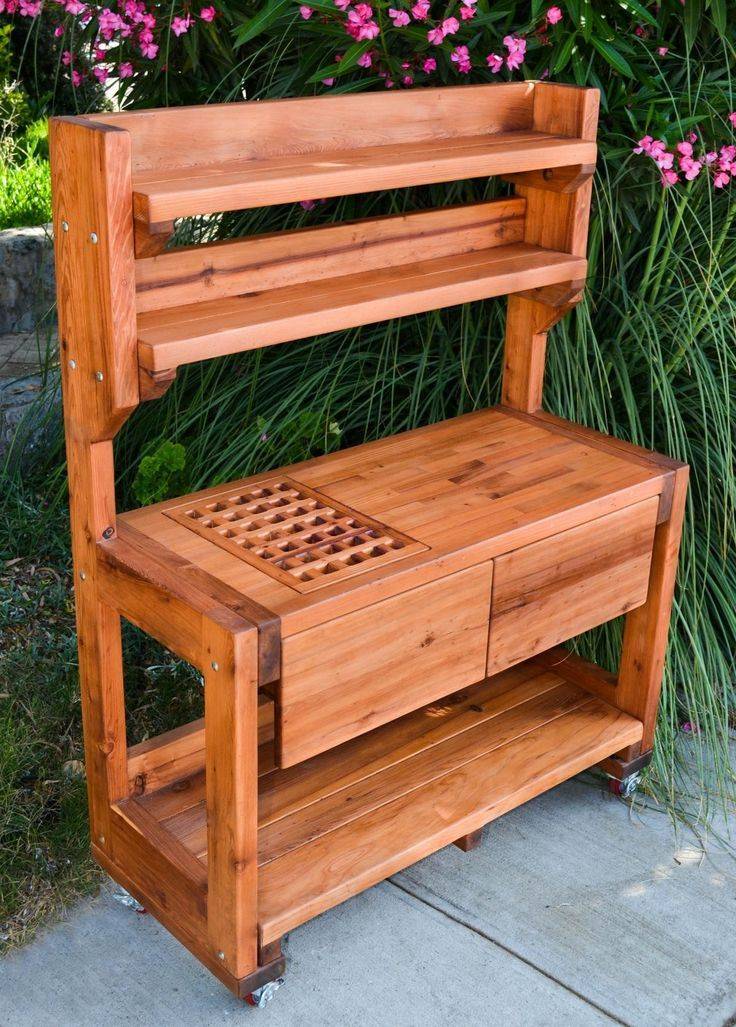 Charming Outdoor Garden Potting Bench Design Ideas Decorelated