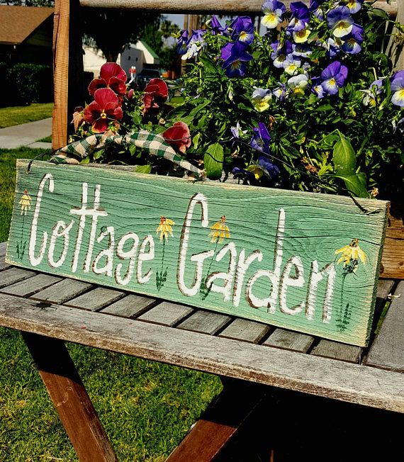 Vintage Solid Wood Garden Signs