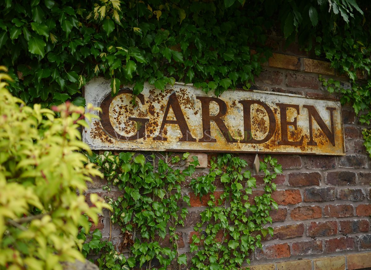 Vintage Solid Wood Garden Signs