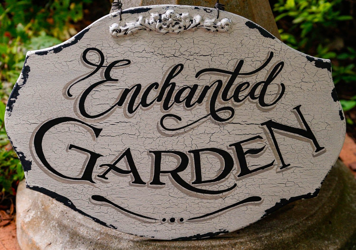 Vintage Metal Garden Sign