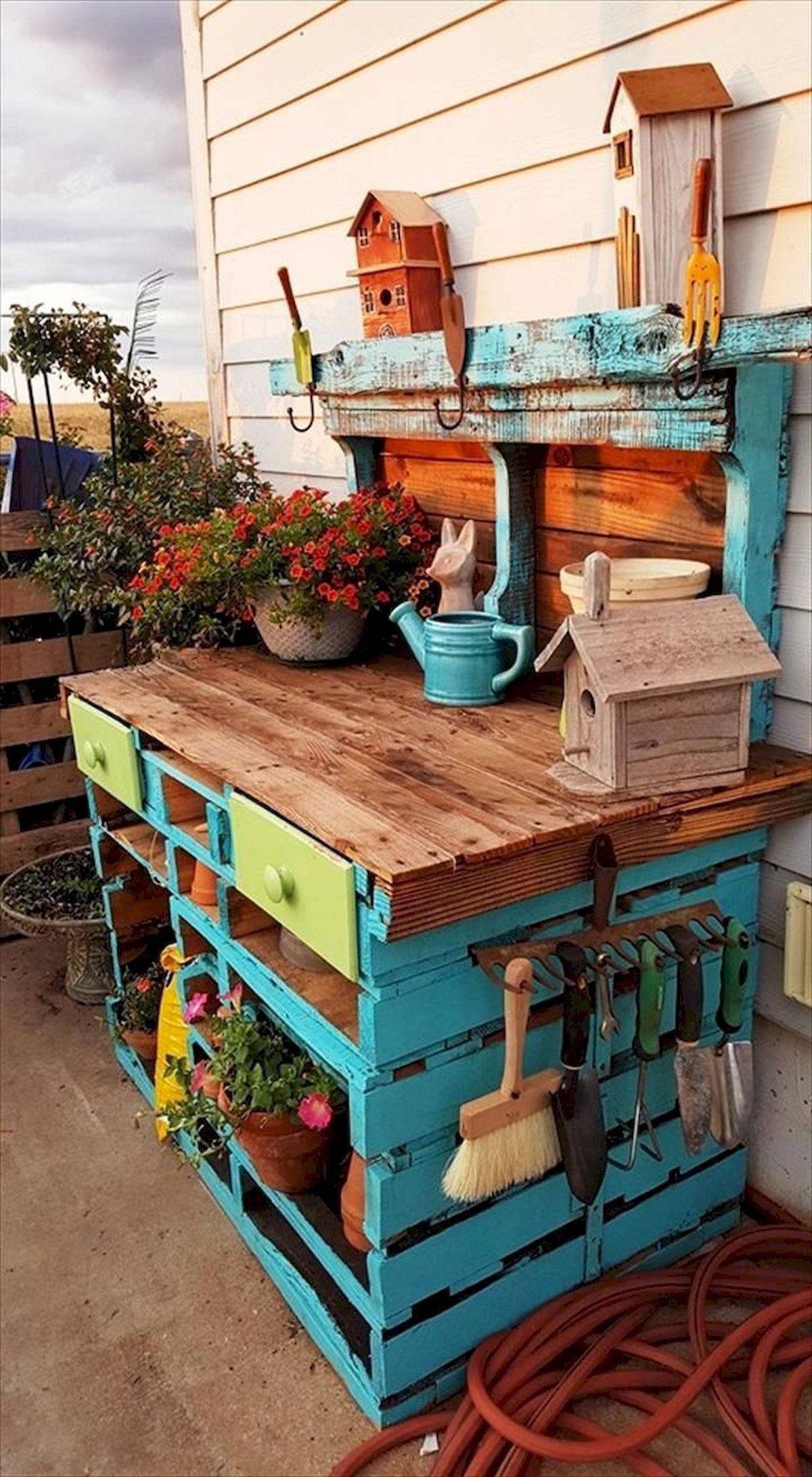 Awesome Diy Pallet Garden Bench And Storage Design Ideas