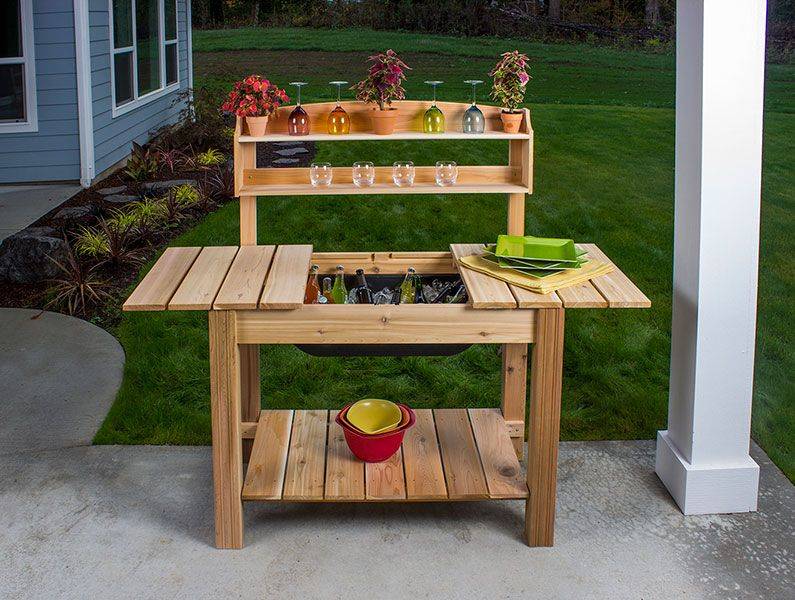 Good Potting Bench Plans Outdoor Decorations