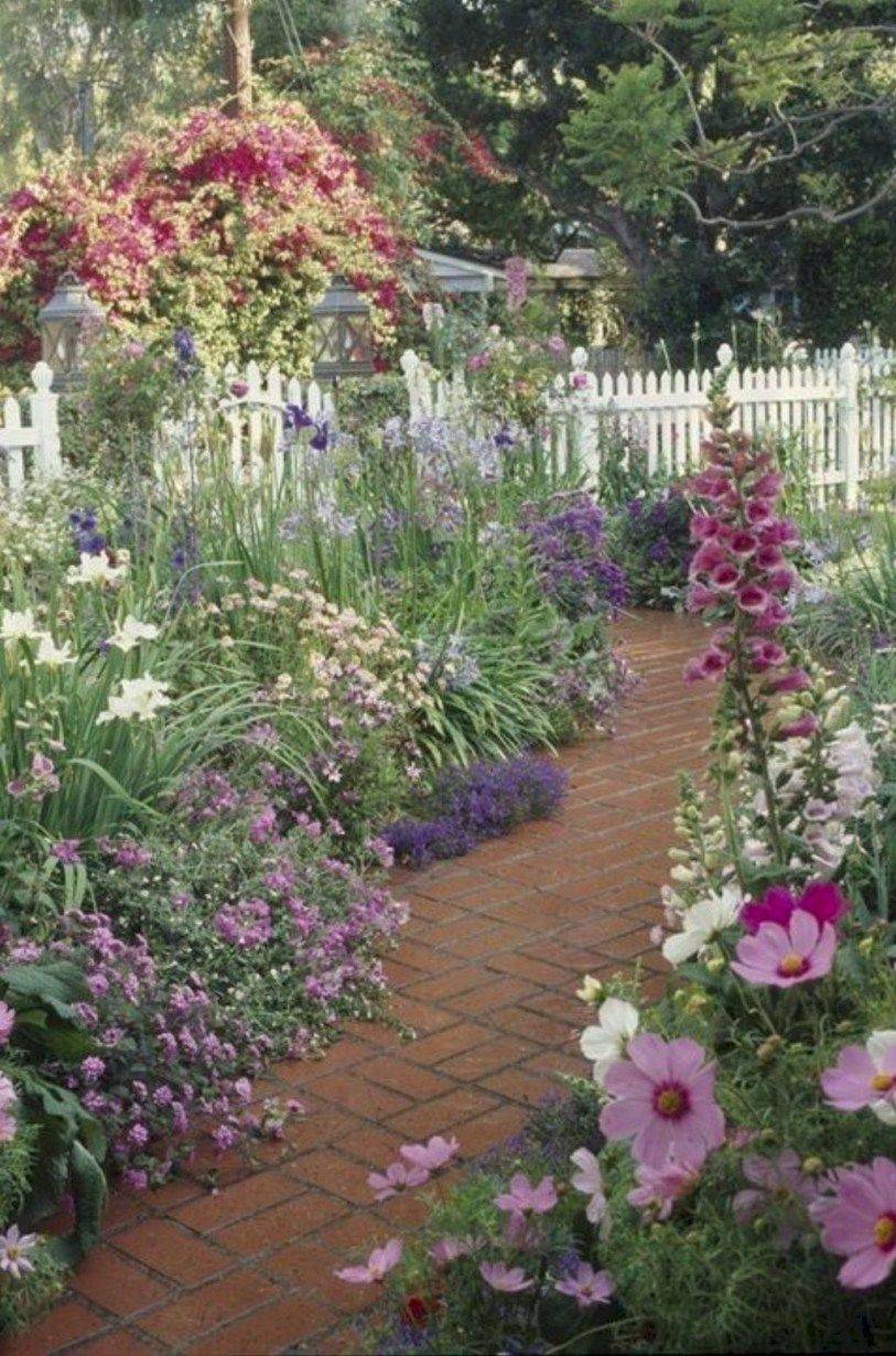 Impressive Stunning Front Yard Cottage Garden Landscaping Ideas