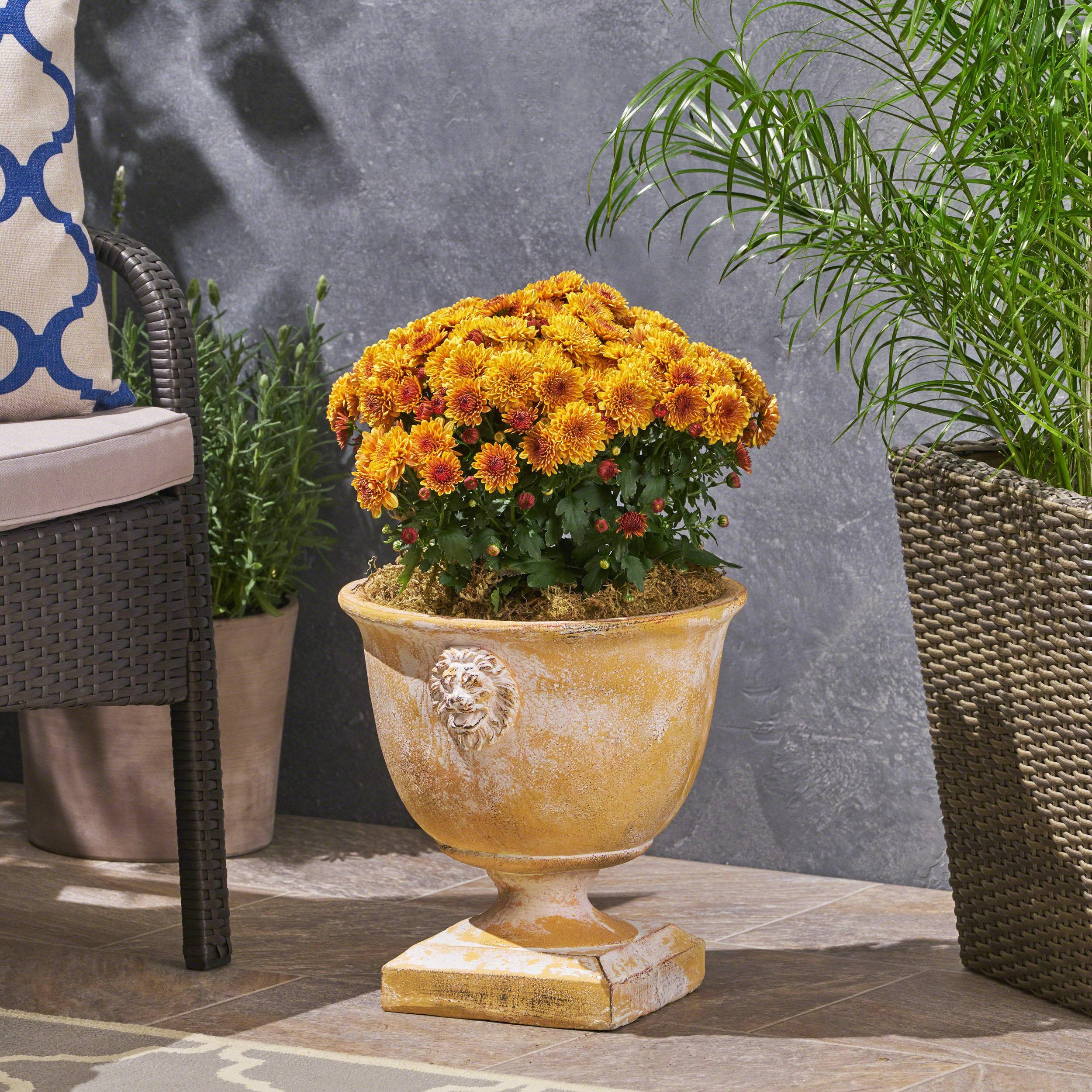 Garland Cast Stone Urn Planter Verde