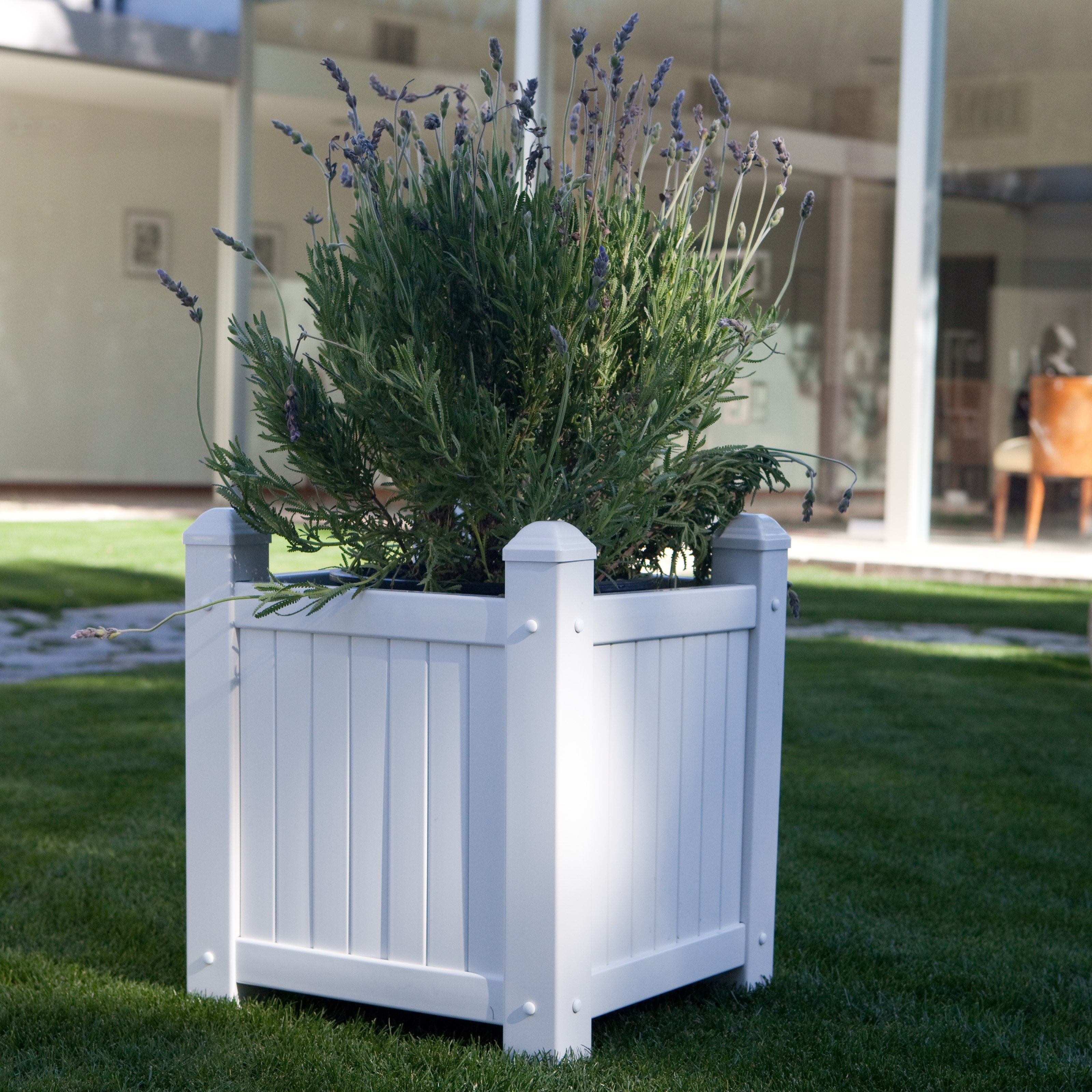 Wooden Square Planter Box Garden Design Ideas
