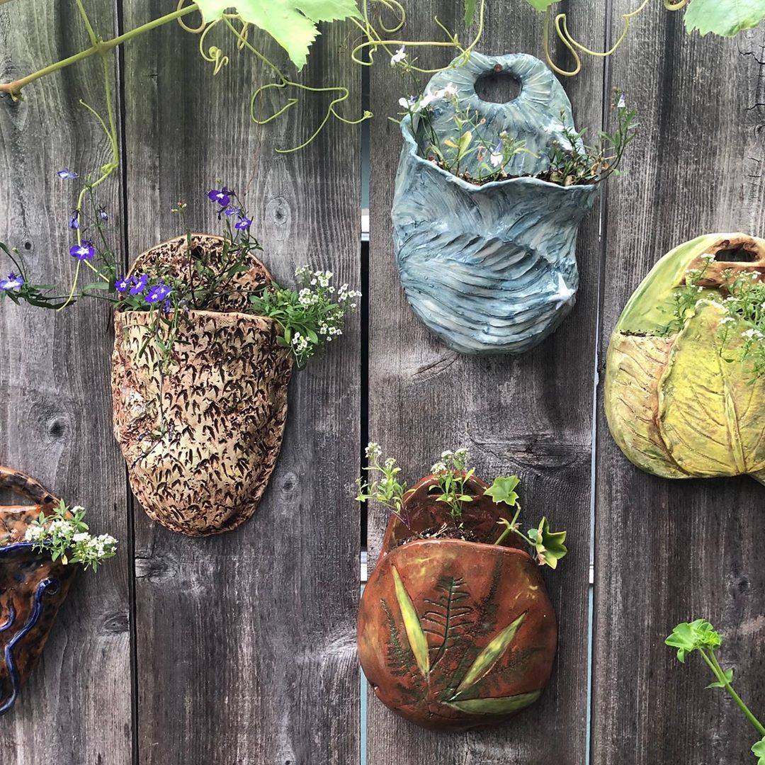 Kinsey Garden Decor Escada Low Bowl Planters Fossil Grey