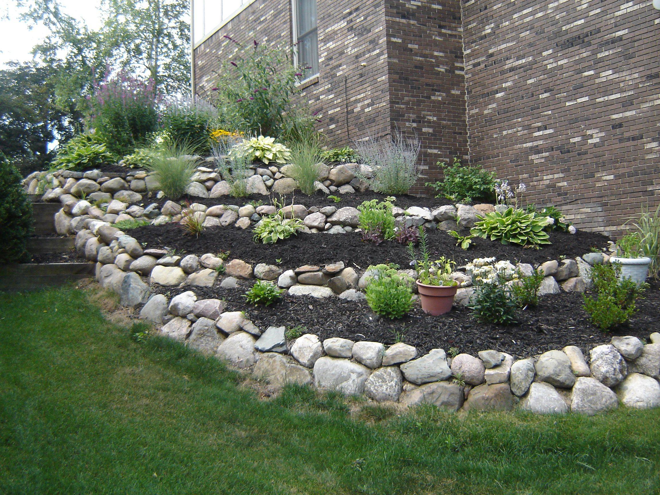 Tiered Garden Google Search Sloped Backyard