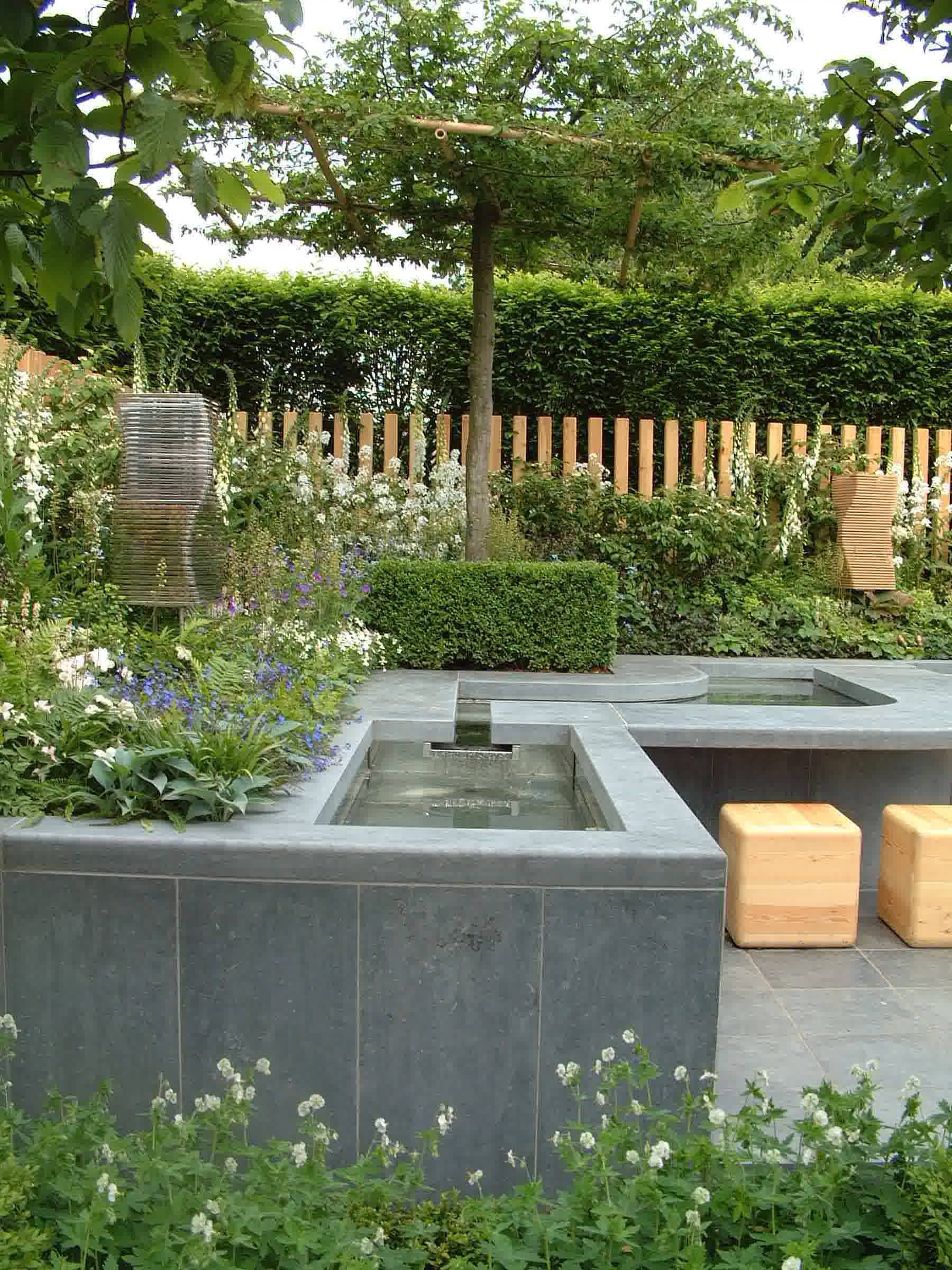 Garden Small Courtyard Water Features Ideas Water Fountains