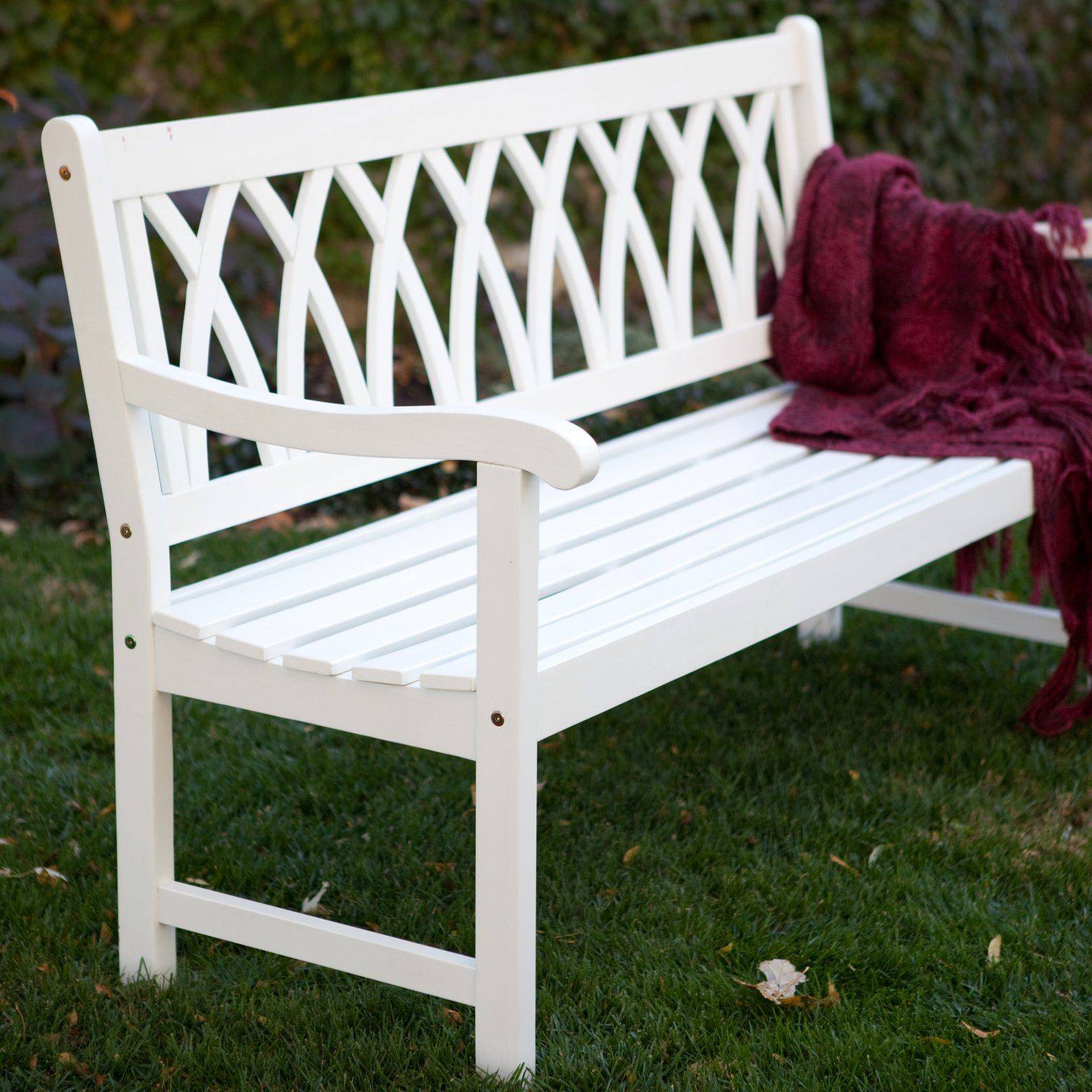 Freshly Painted Garden Bench