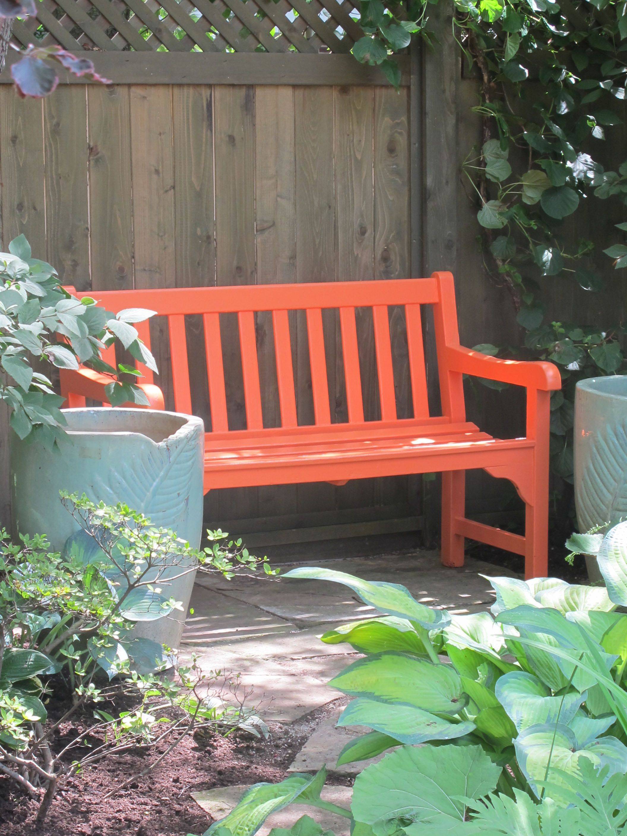 Painted Garden Bench Ideas Photograph