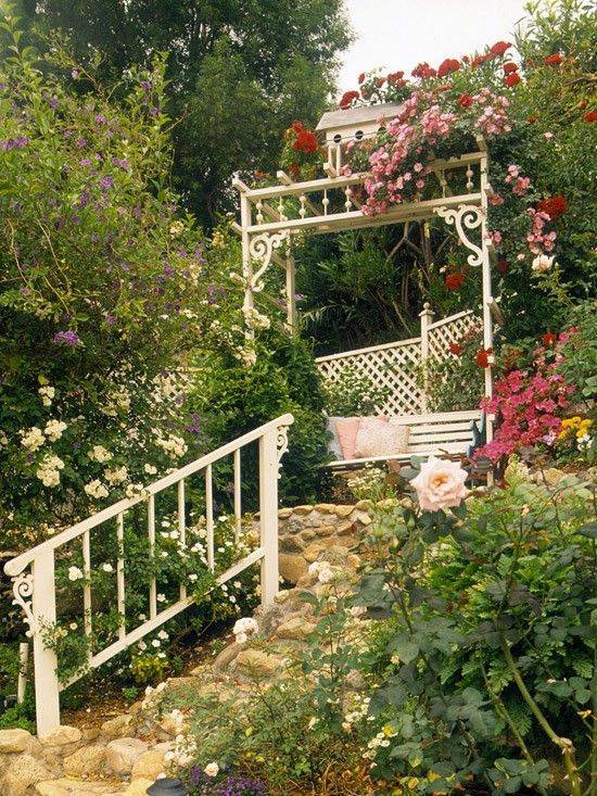 Rose Style Love Seat Bench