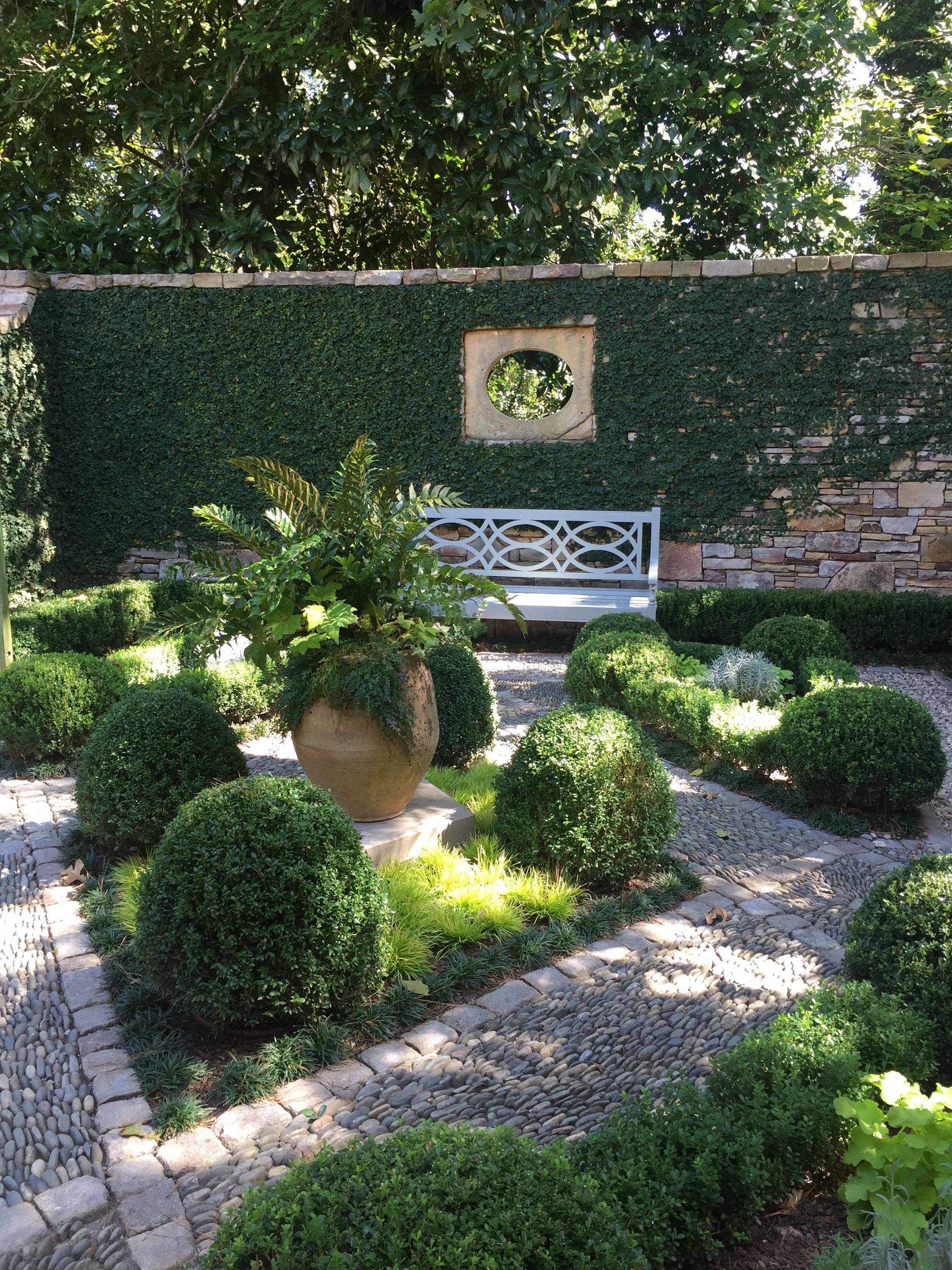 Green And White Formal Garden