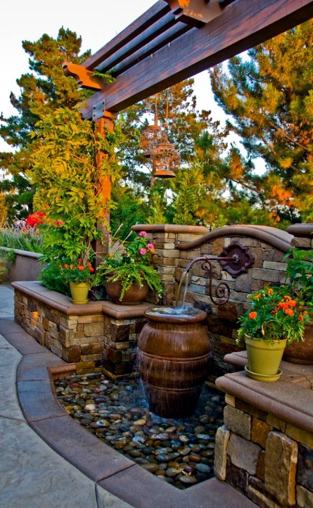 Custom Courtyard Water Fountain Tropical Landscape Miami By