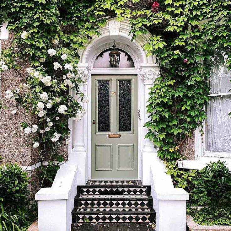 Greenery Cottage Front Doors