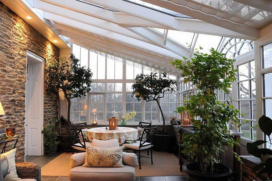 Cozy Modern Farmhouse Sunroom Decor Ideas
