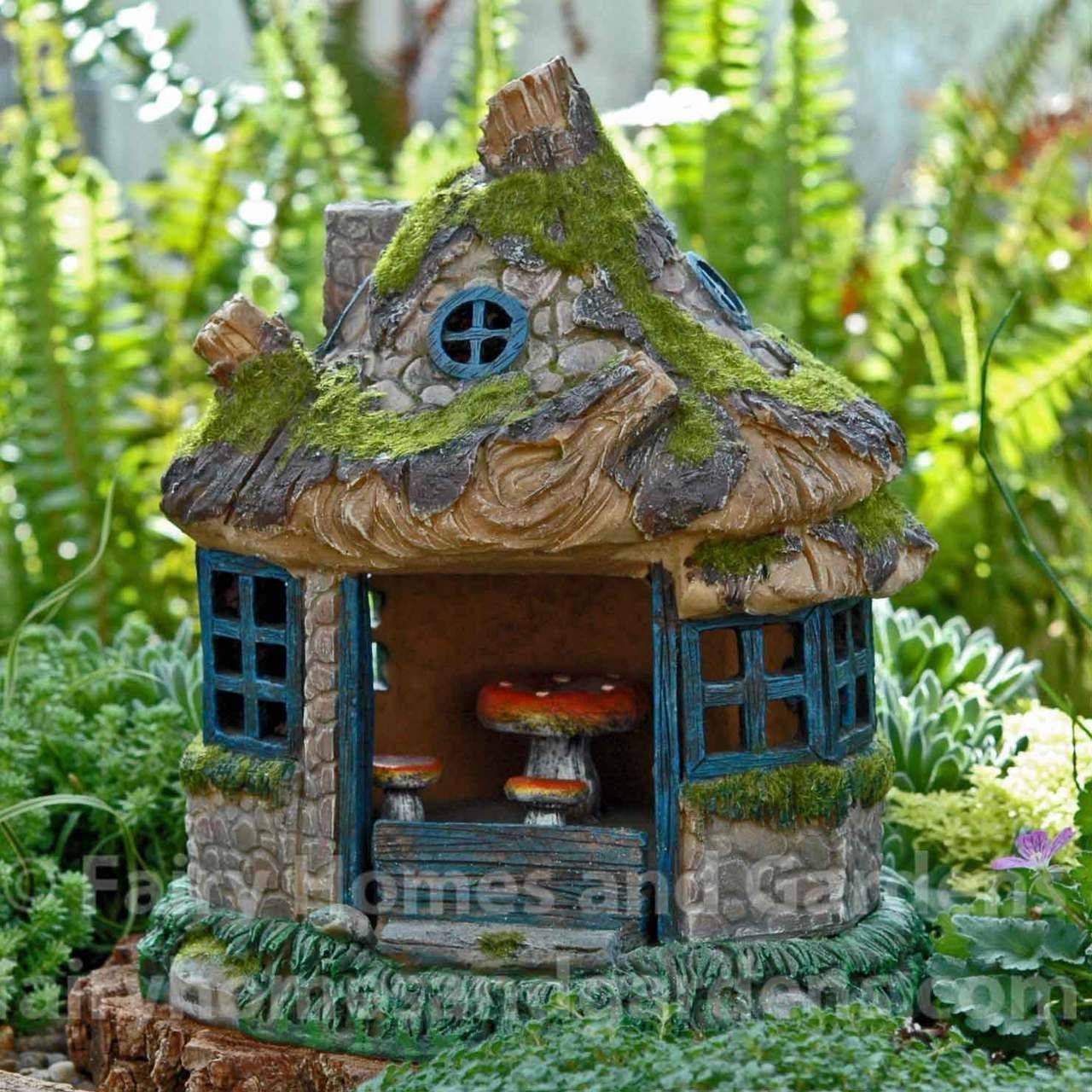 Miniature Fairy Garden Solar Stone Door Miniature Fairy Gardens