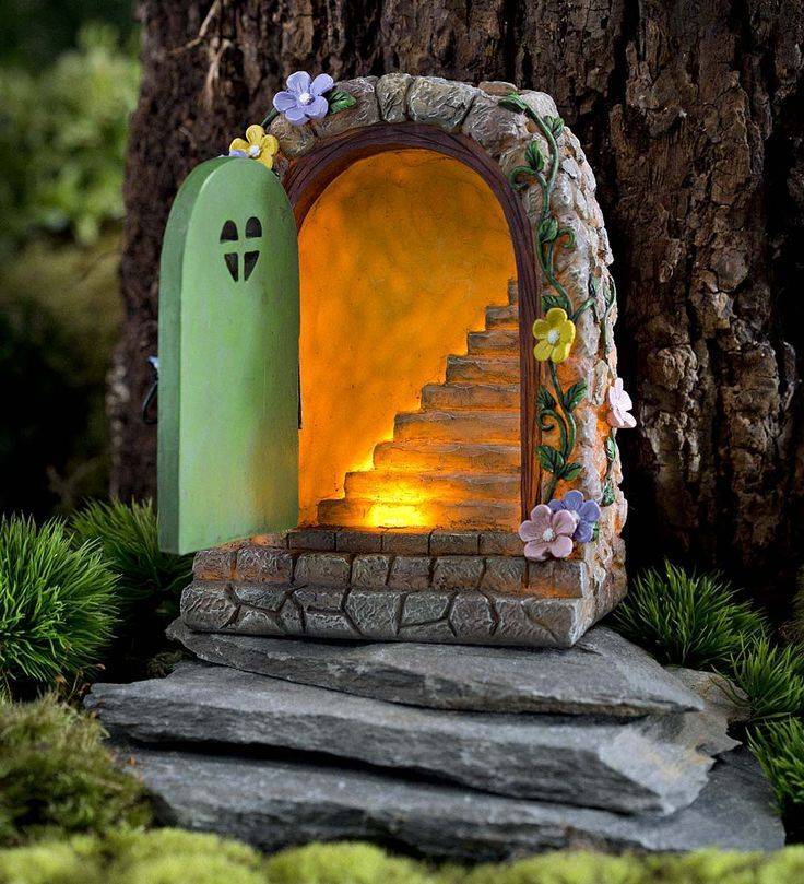 Round Solar Fairy House Mini Fairy Gardens