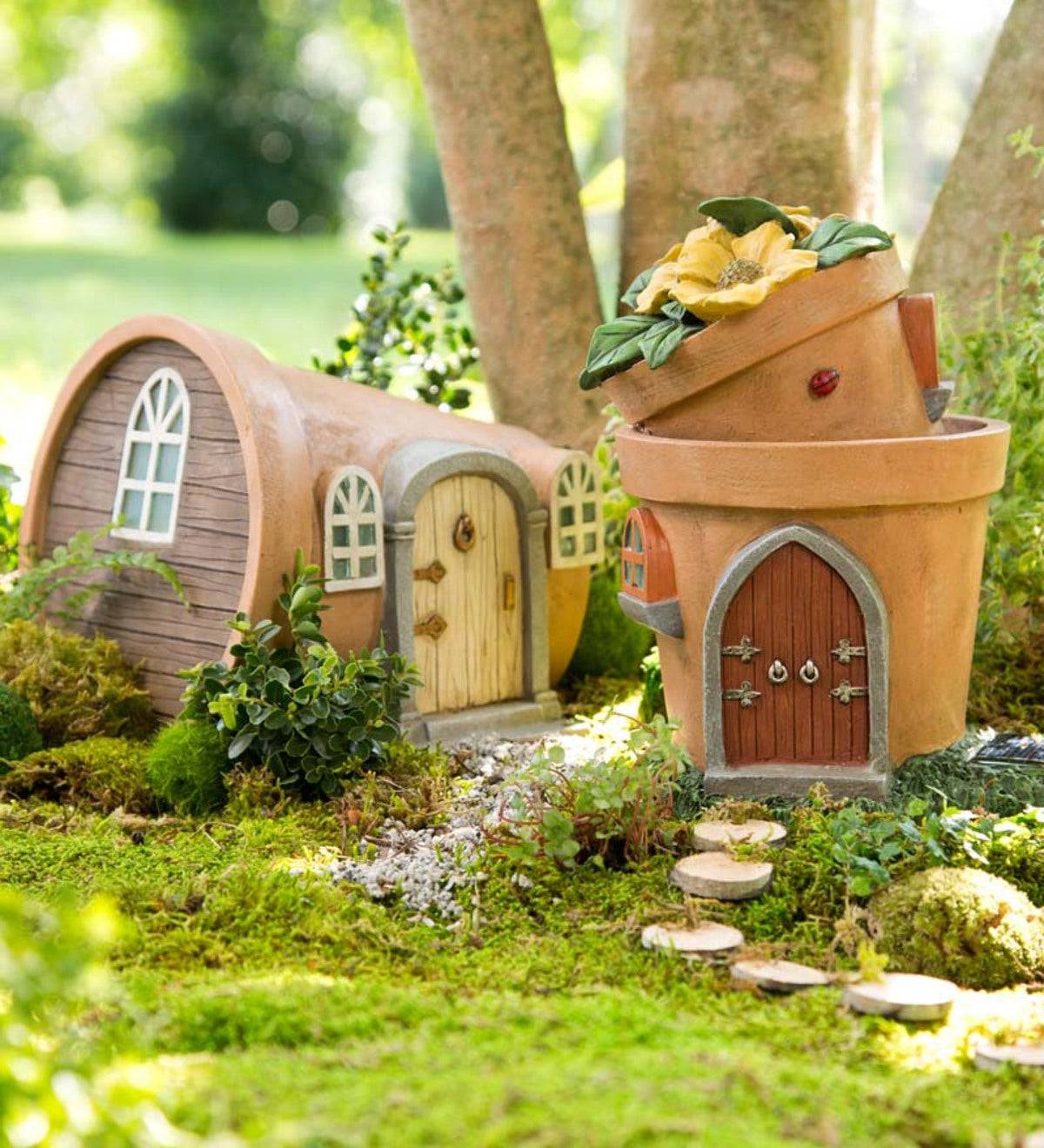 Magical Starlight Cottage Fairy Garden House Solar Fairy