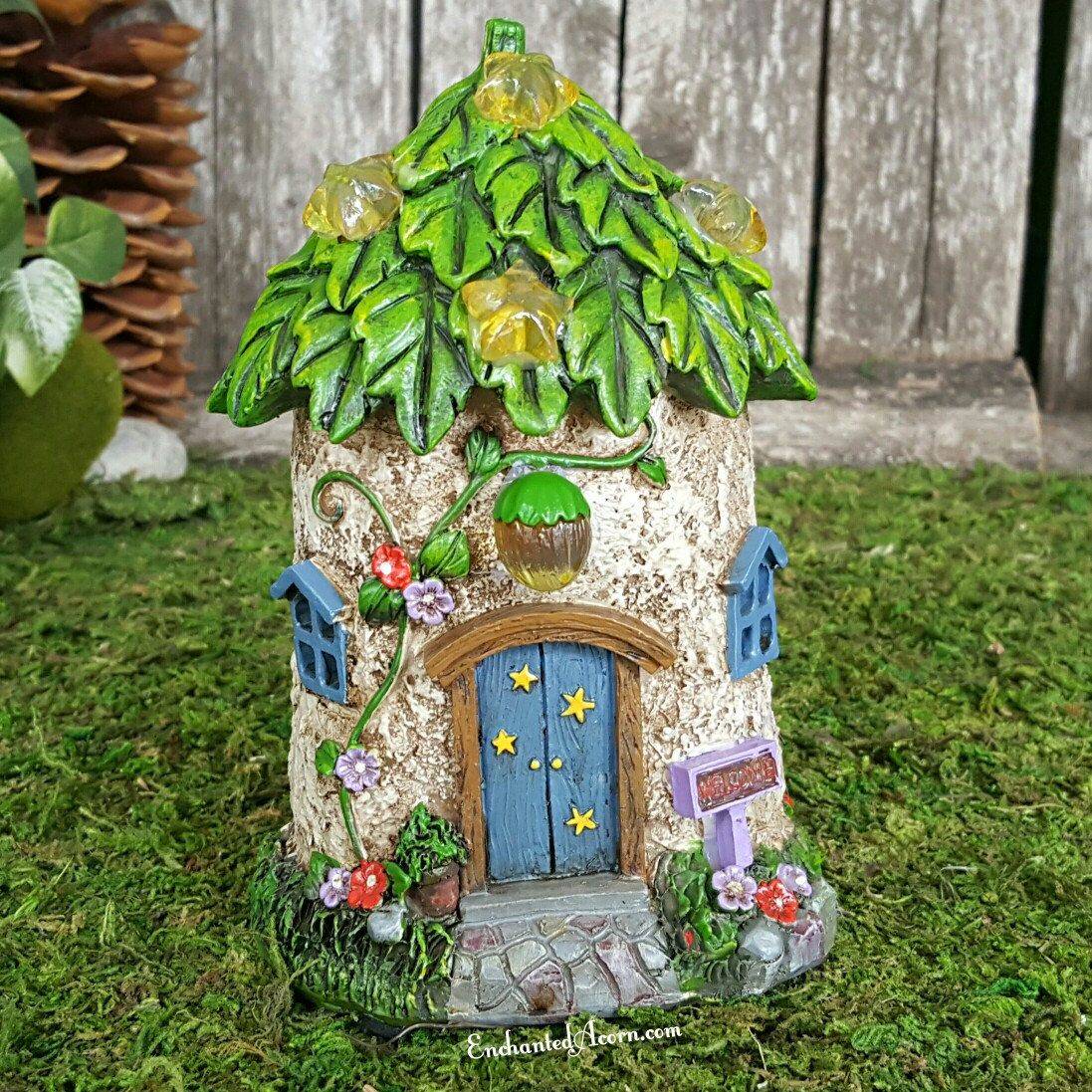 Miniature Fairy Garden Solar Fireside