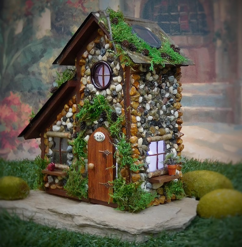 Solar Lighted Fairy House