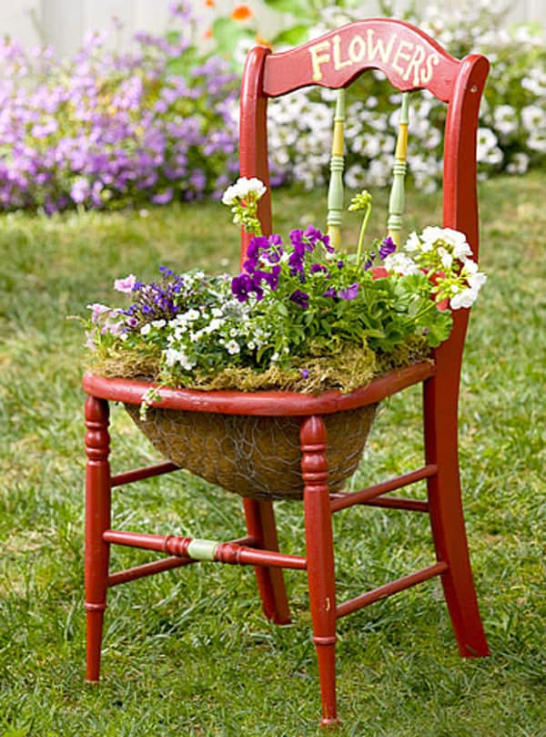 Vintage Chair Planter