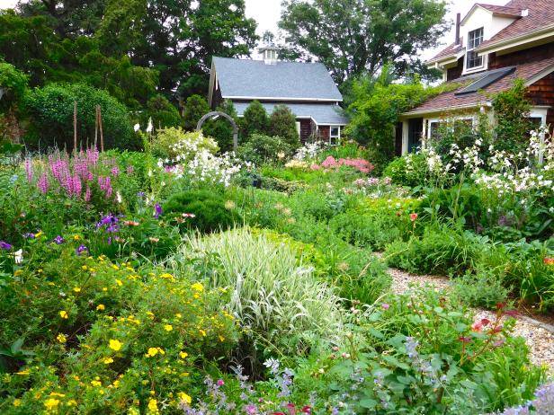 Sweet Colorful Oldfashioned English Cottage Garden
