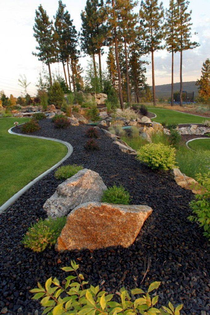 Beautiful Front Yard Rock Garden Landscaping Design Ideas