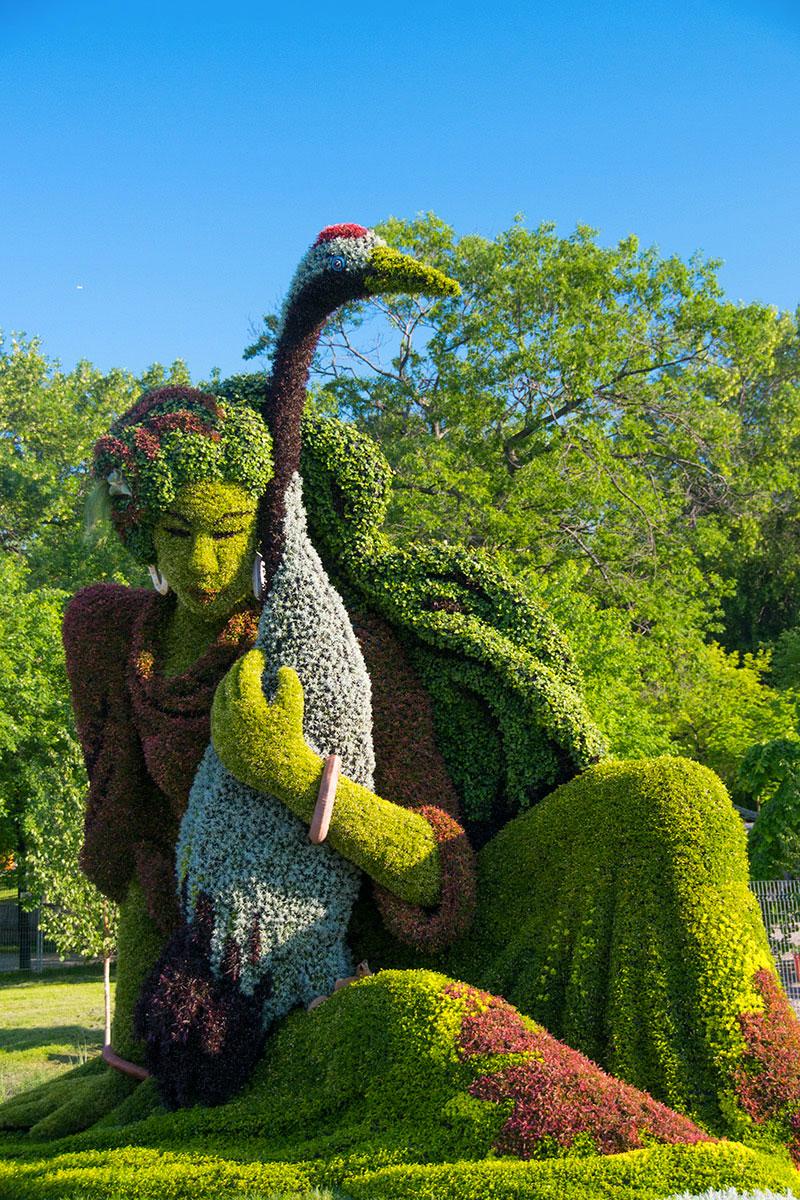 A Foot Topiary Dragon Sculpture