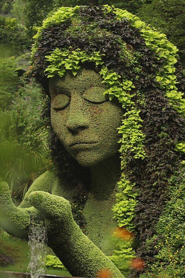 Earth Goddess And Cascades Garden Atlanta Botanical Garden