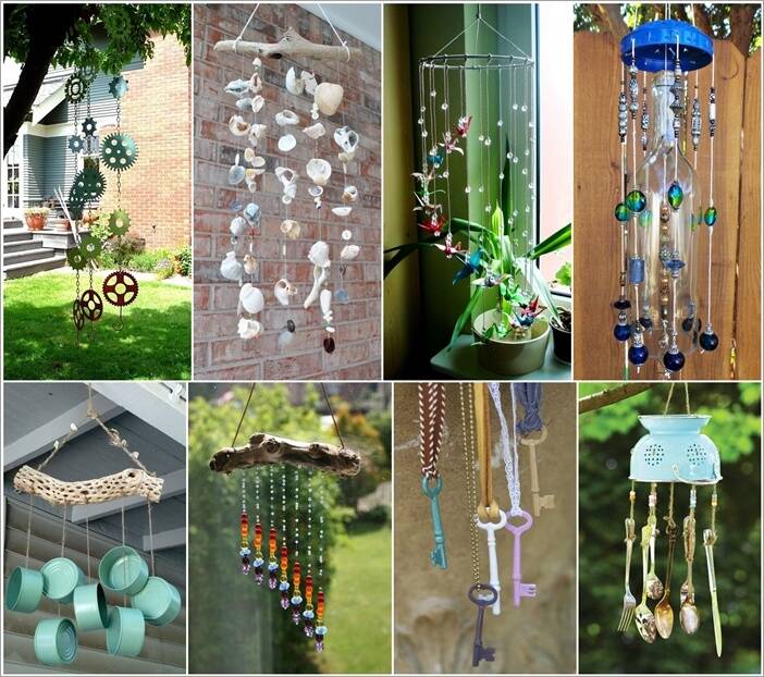 Outdoor Wind Chimes Patio Lawn Garden Unique Windchimes Hanging Capiz
