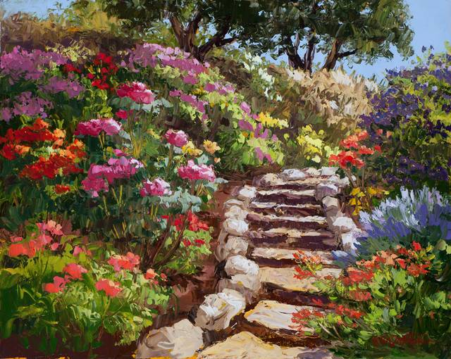 Garden Roses Painting Flower Painting