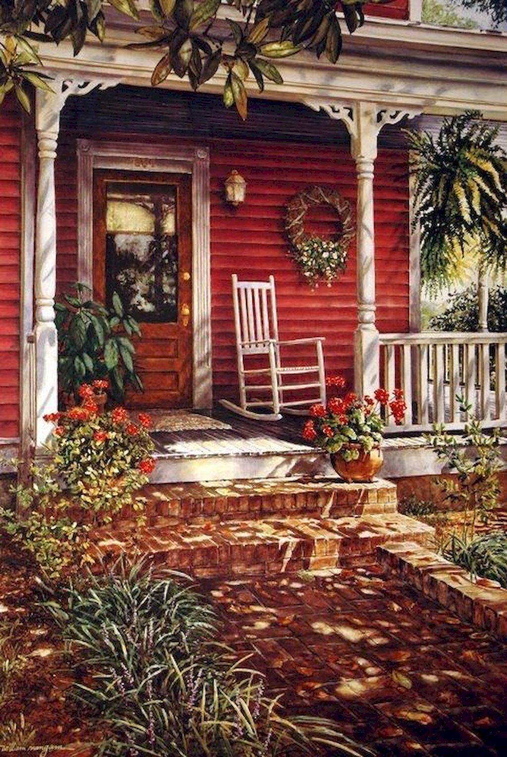 Rustic Farmhouse Front Porches Decorations Ideas