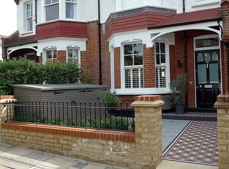Front Wall Rail Garden Mosaic Victorian Tile Path Balham London