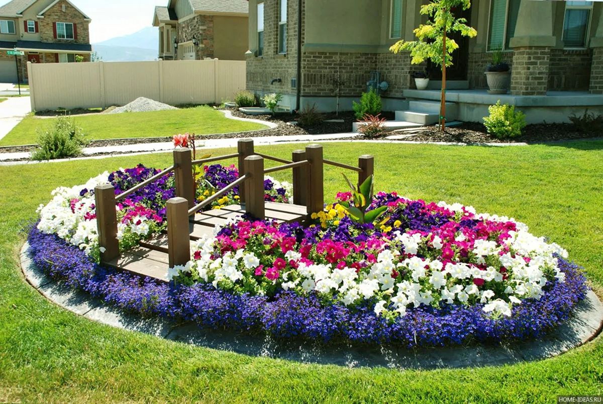 Landscape Patio Flower Bed Modern Garden Design Ideas