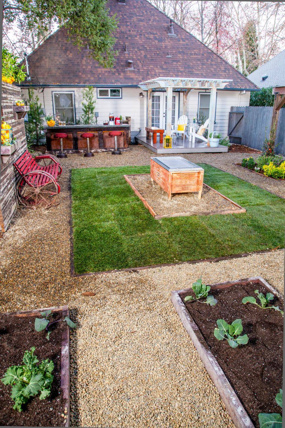 Rectangular Raised Wood Garden Bed