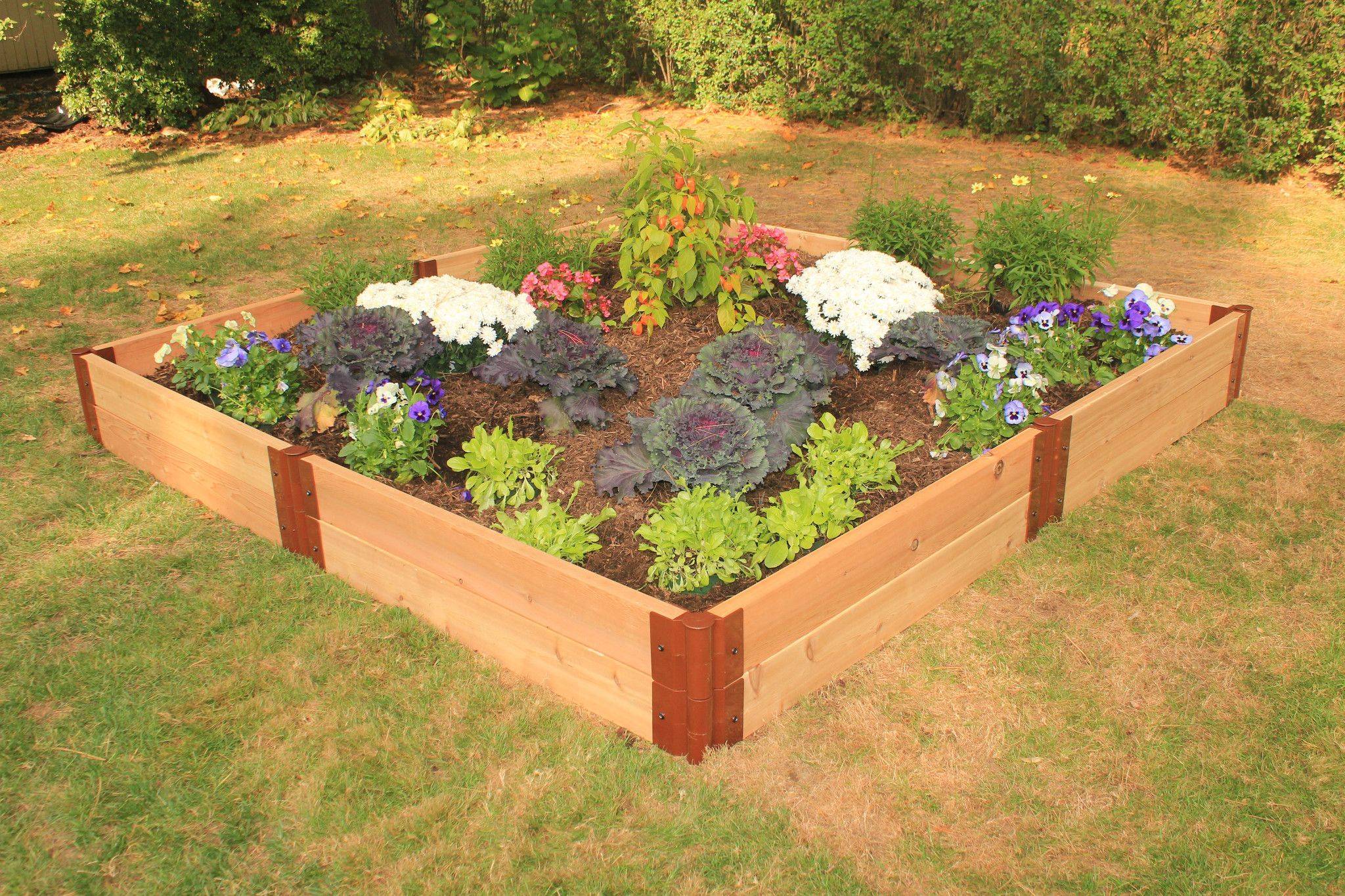 Cedar Complete Raised Garden Bed Kit X X Eartheasycom