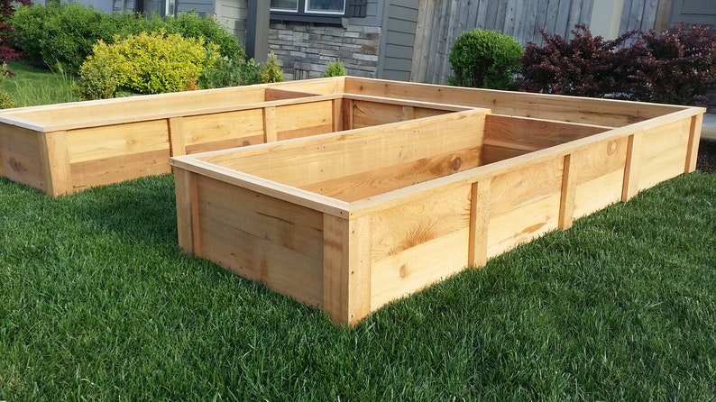 Cedar Raised Garden Bed Step