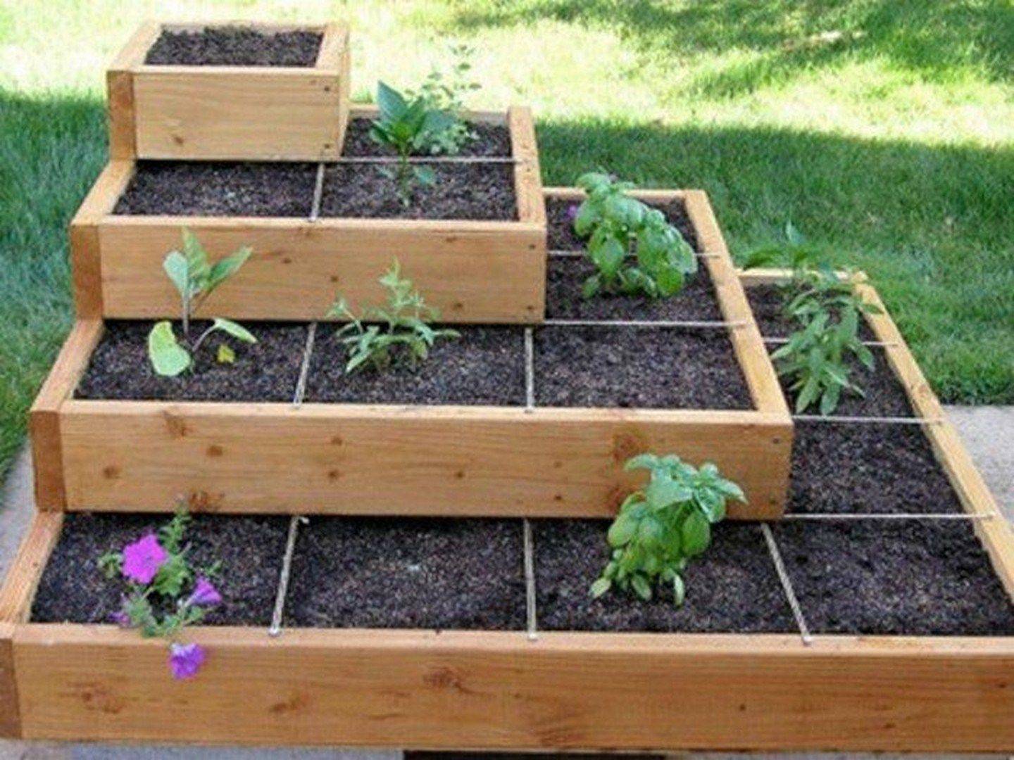 Tiered Cedar Raised Garden Bed Deck Ideas