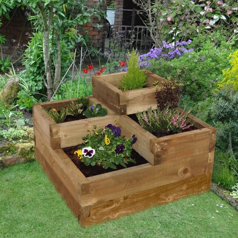 Greenes Fence Rct Tiered Cedar Raised Garden Bed