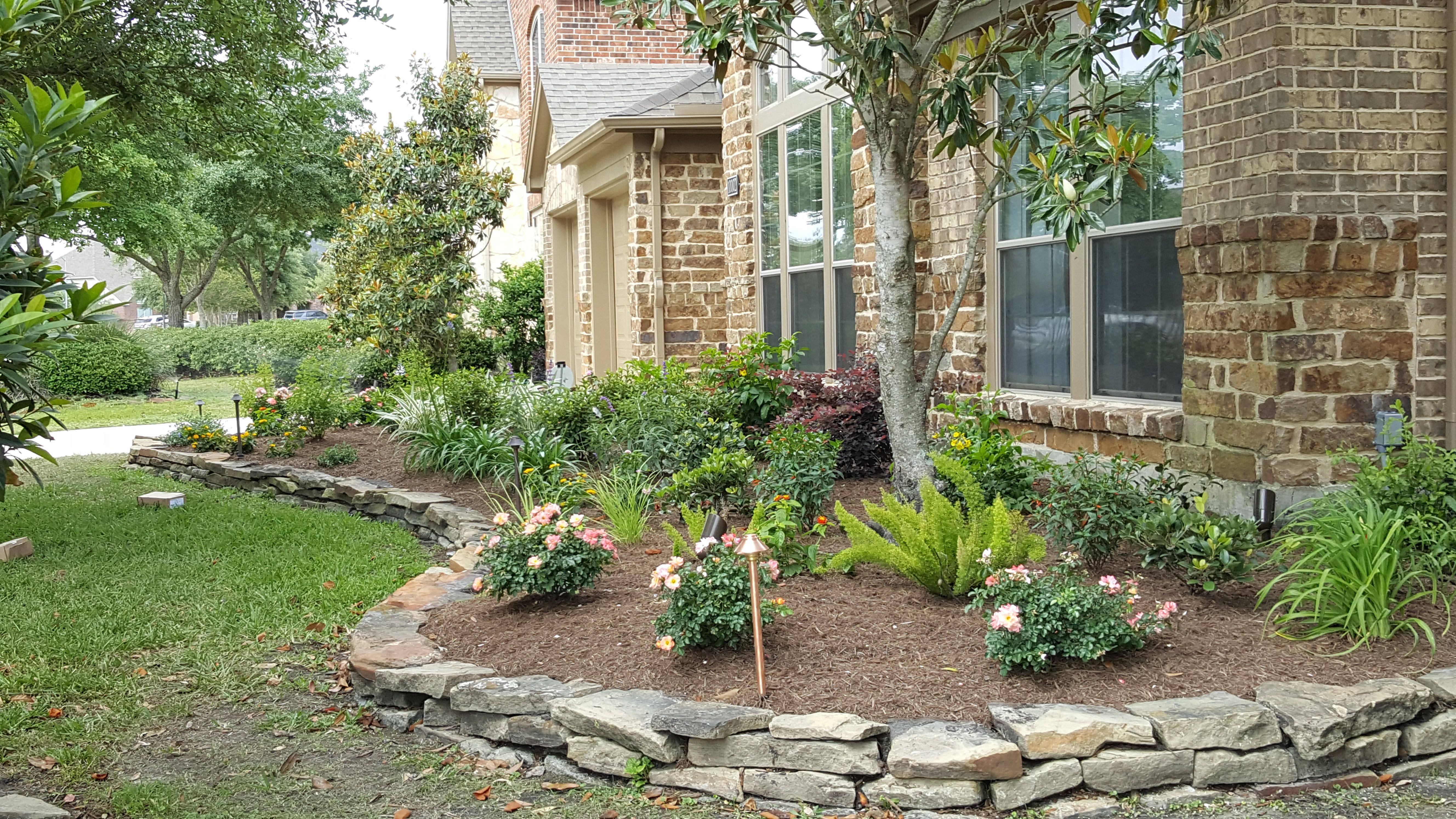 Beautiful And Amazing Raised Flower Bed Stone Border Outdoor Garden