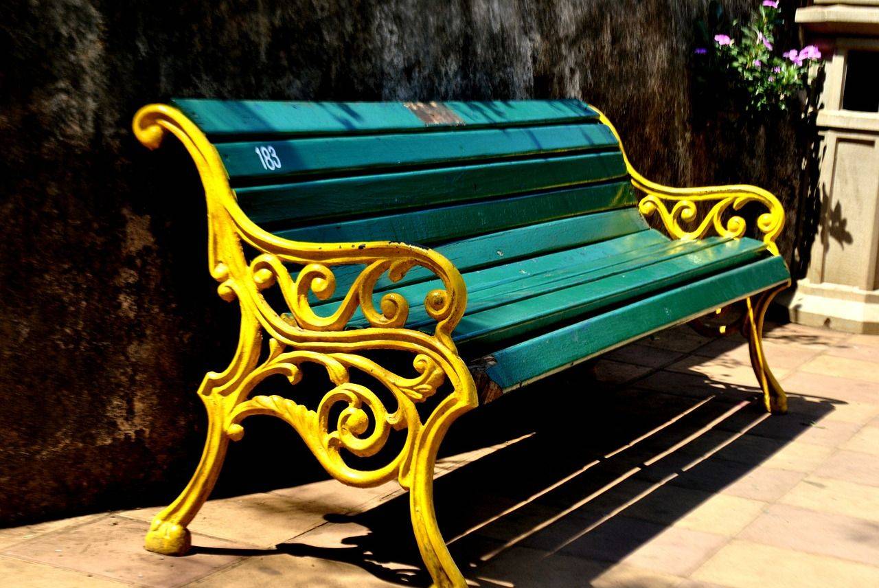 A Sunny Yellow Bench